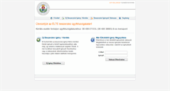Desktop Screenshot of elte.ugyfelszolgalat.electool.com